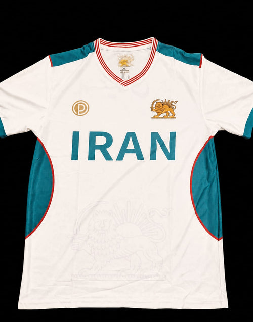Iran National Team Football Jersey with Lion and Sun emblem