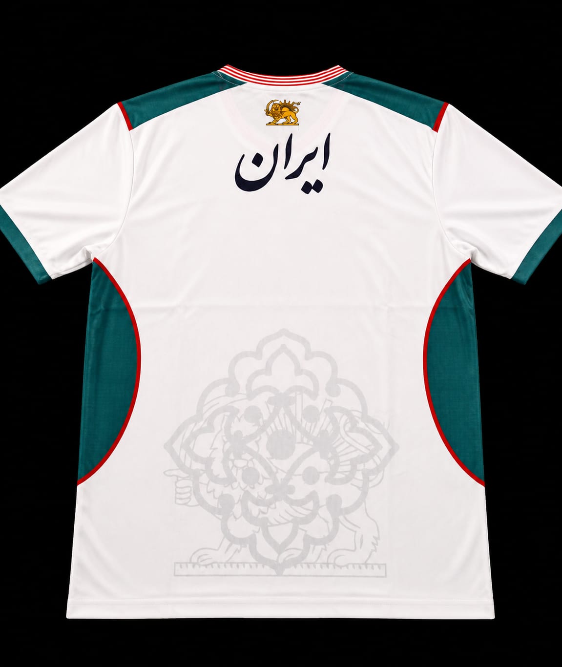 Iran National Team Football Jersey with Lion and Sun emblem
